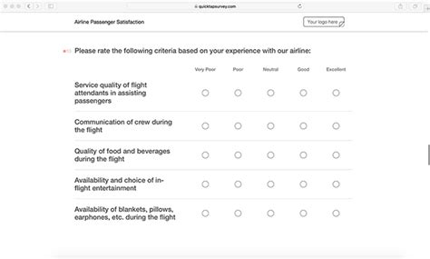 airline survey questions|Customer Satisfaction Survey for Airlines .